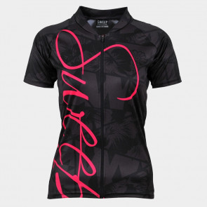Dámský cyklistický dres CLASIC CYKLO-D050 černo/růžový