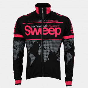 Cyklistická bunda NoWind CYKLO-J010 silná černo/růžová