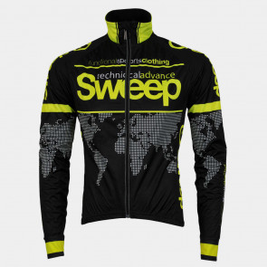 Cyklistická bunda NoWind CYKLO-J010 silná černo/žlutá fluo