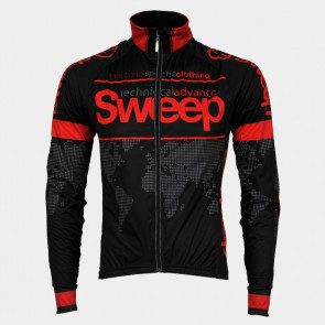 Cyklistická bunda NoWind CYKLO-J009 slabá černo/červená