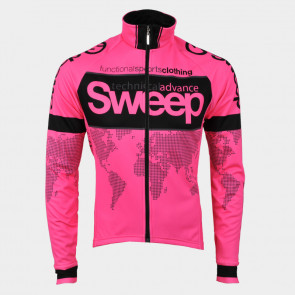 Cyklistická bunda NoWind CYKLO-J009 slabá růžová fluo