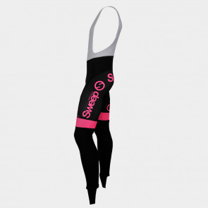 Cyklistické kalhoty CYKLO-K014 dlouhé nohavice černo/růžové