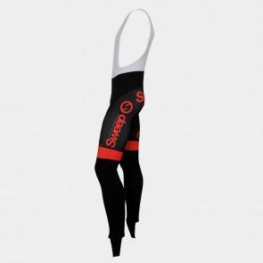 Cyklistické kalhoty CYKLO-K014 dlouhé nohavice černo/červené