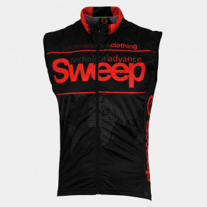 Cyklistická vesta SWEEP NoWind CYKLO-V004 černo/červená