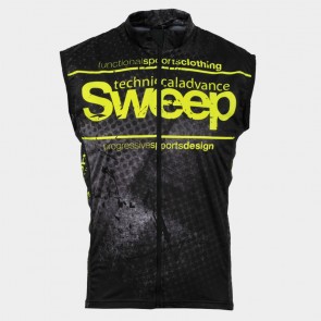 Cyklistická vesta SWEEP NoWind CYKLO-V009 černo/žlutá fluo