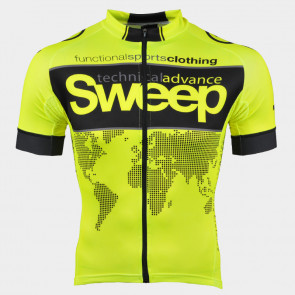 Cyklistický dres ELITE RACE CYKLO-D026 žlutý fluo