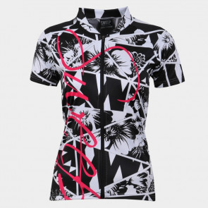 Dámský cyklistický dres CLASIC CYKLO-D050 bílo/černý