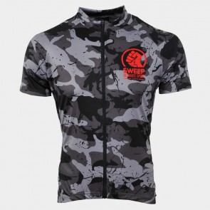 Cyklistický dres CLASIC CYKLO-D051 šedý maskáč 