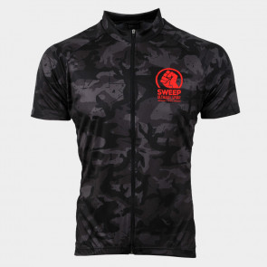 Cyklistický dres CLASIC CYKLO-D056 černý maskáč