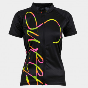 Dámský cyklistický dres CLASIC CYKLO-D068 černo duhový