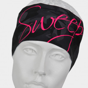 Čelenka SWEEP SPORT SCP098 černý maskáč / růžové logo