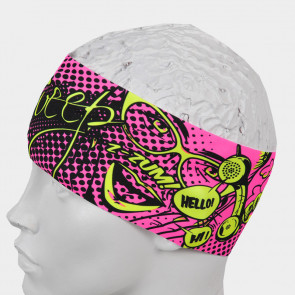 Čelenka SWEEP SPORT SCP112 růžová a žlutá fluo