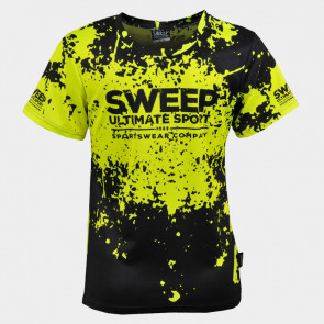 Triko dětské krátký rukáv SKTS030 černo/žlutá fluo