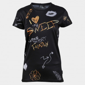Triko krátký rukáv SWTS191 grafity černo zlaté