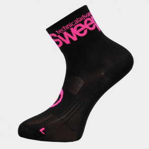 Ponožky SWEEP26 černno/růžové fluo
