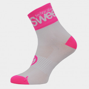 Ponožky SWEEP26 bílo růžové fluo