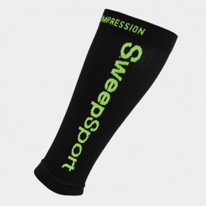 Kompresní běžecké návleky na ruce a nohy SWEEP44 černo/žluté fluo